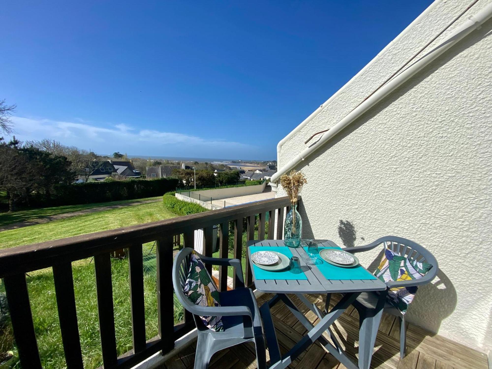 Studio Blue Horizon Vue Mer Guidel-Plage Buitenkant foto