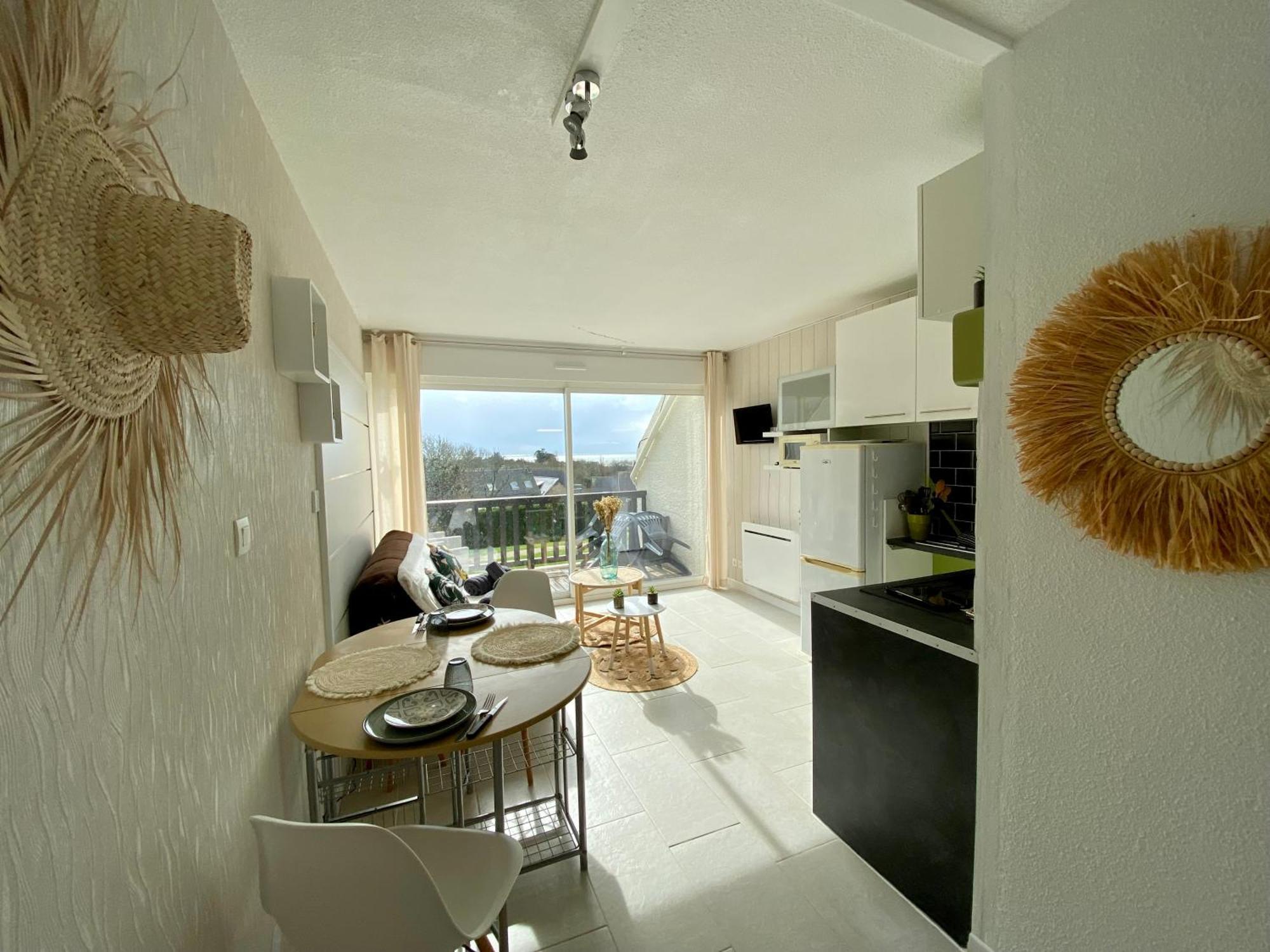 Studio Blue Horizon Vue Mer Guidel-Plage Buitenkant foto