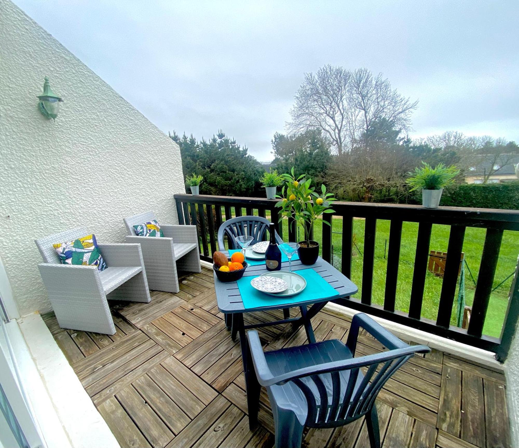 Studio Blue Horizon Vue Mer Guidel-Plage Buitenkant foto