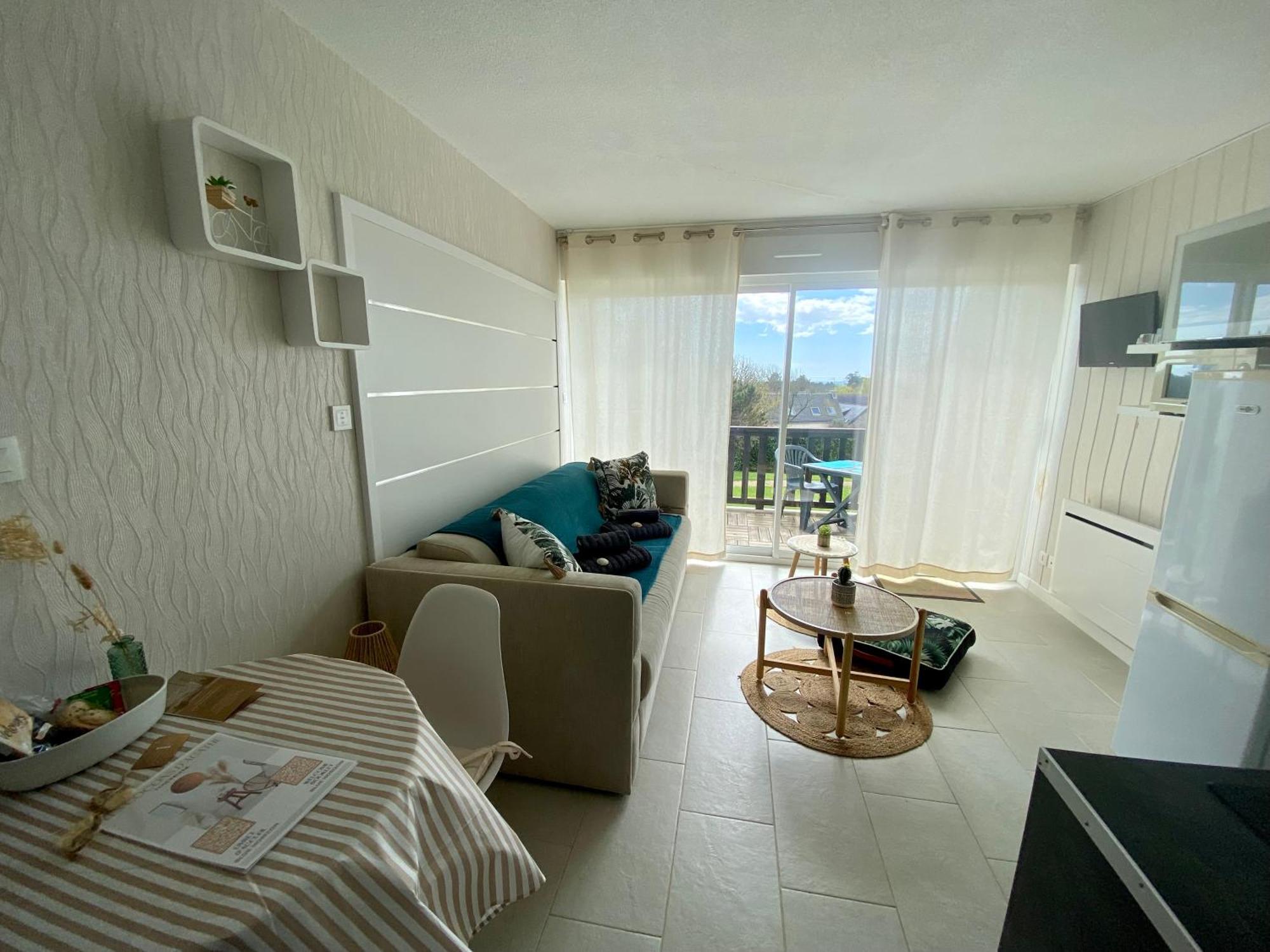 Studio Blue Horizon Vue Mer Guidel-Plage Buitenkant foto